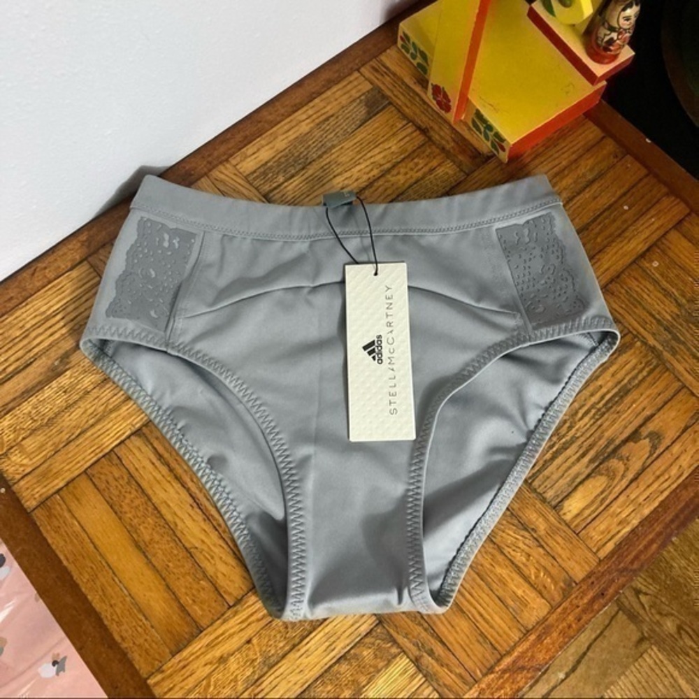 *SOLD* Adidas x Stella McCartney Ice Gray swim bottoms size 32/XS